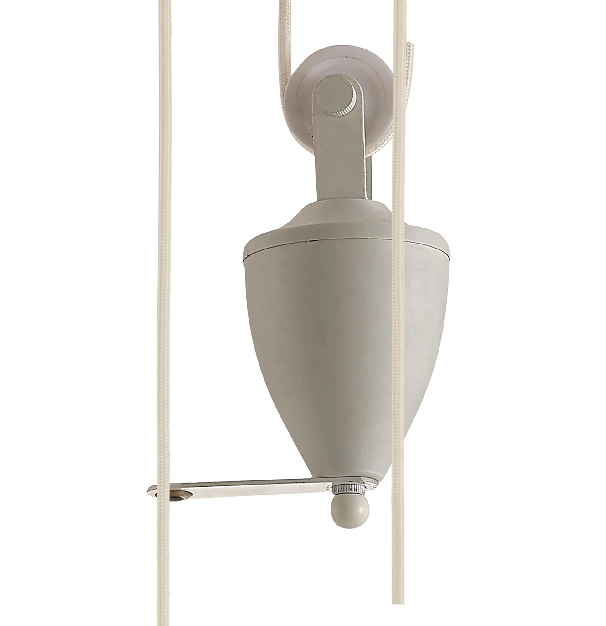 Wellington Pulley System Pendant 1 Light Matt White D0151  Deco Wellington